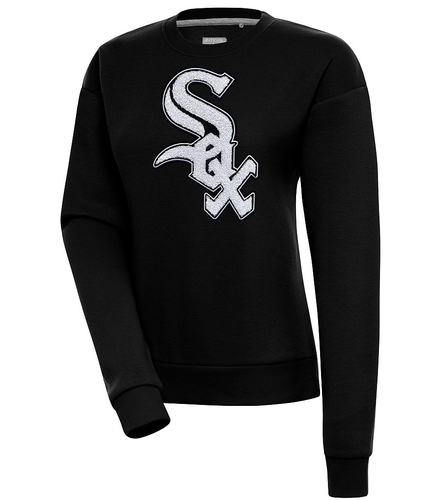 Antigua Women's MLB Chenille Patch Victory Sweatshirt, Mens, S, Chicago White Sox Black