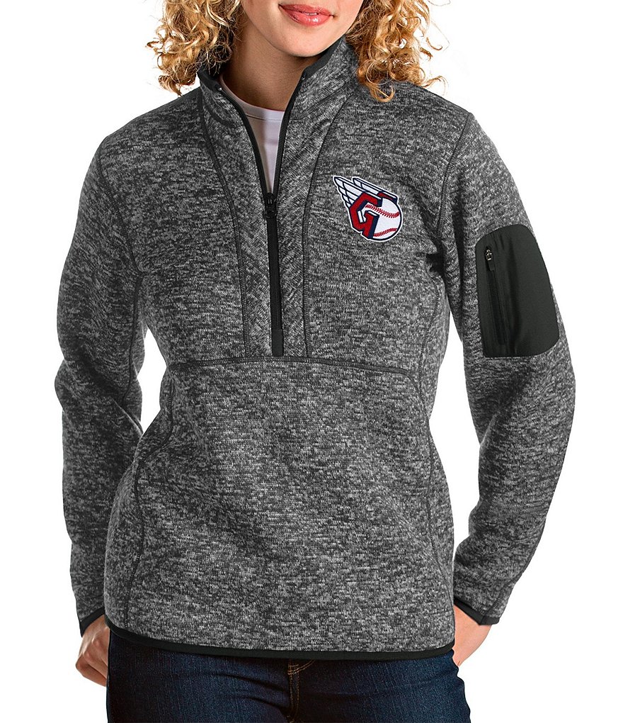 Kansas City Chiefs Antigua Women's Team Logo Fortune Half-Zip Pullover  Jacket - Oatmeal