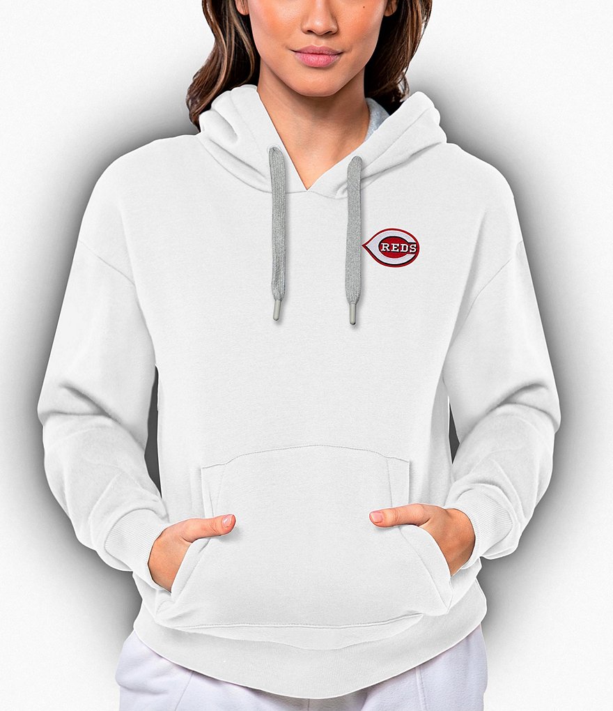 Antigua Women's St. Louis Cardinals White Victory Crew Pullover