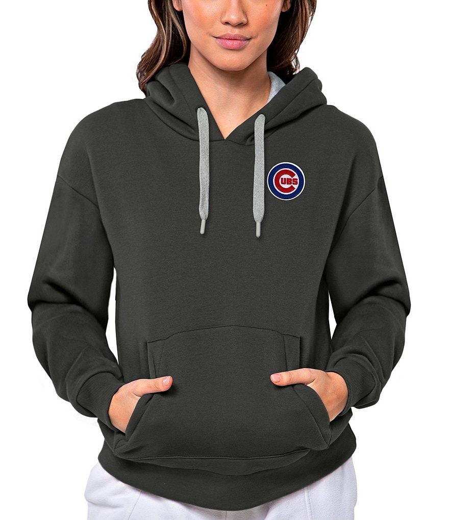 Antigua MLB Chicago Cubs Men's Victory Cardigan, Grey, Small, Cotton