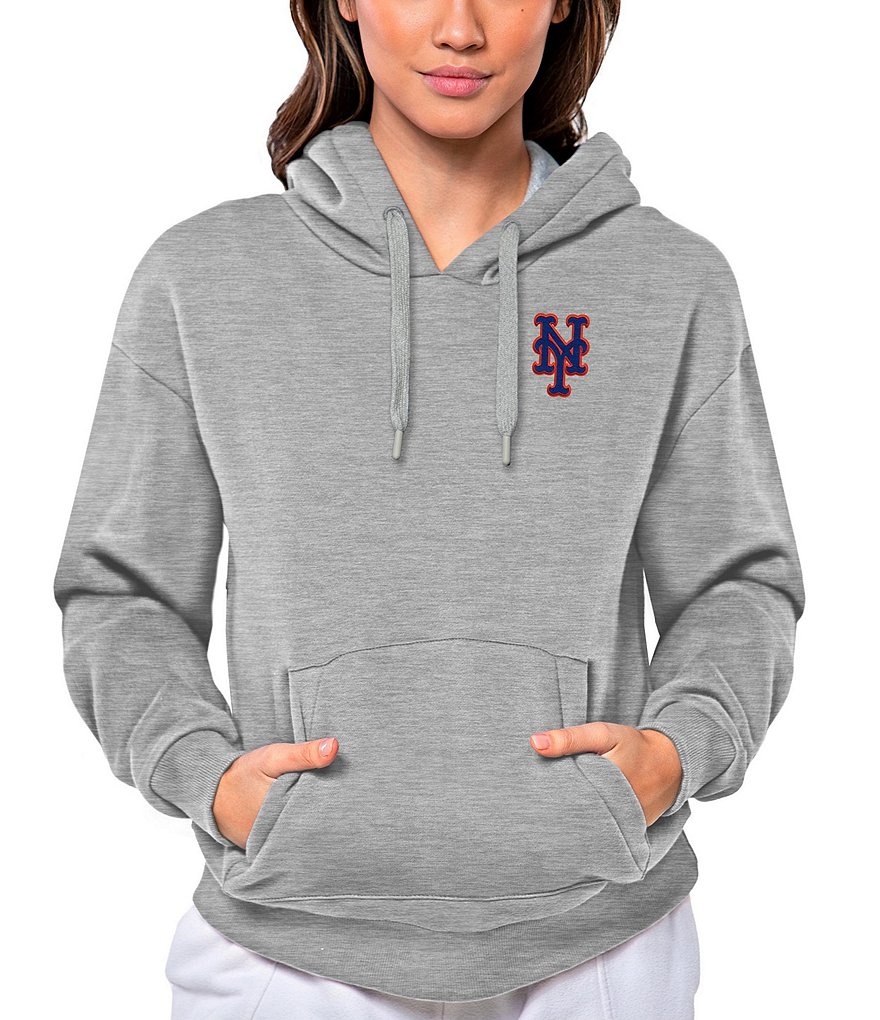 New York Yankees Majestic MLB Hoodie - Small Grey Cotton