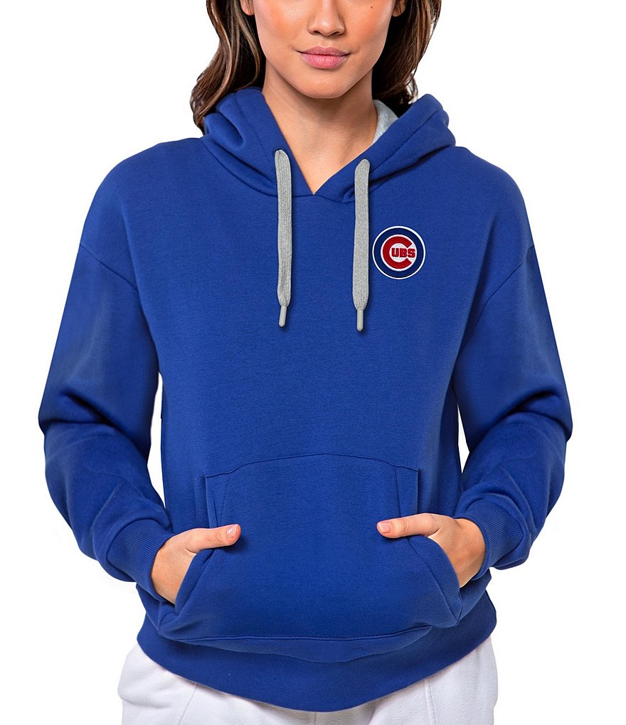 Chicago Cubs Antigua Women's Victory Pullover Hoodie - Red