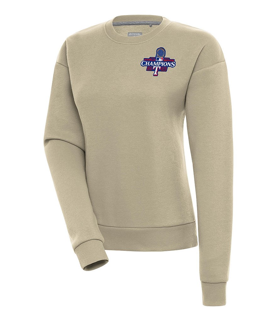 Antigua Women's MLB Texas Rangers 2023 World Series Victory Crew Sweatshirt