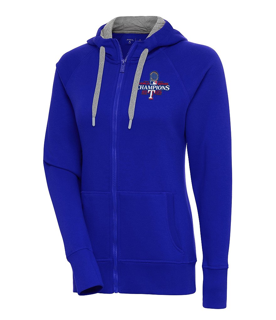 Antigua Women s MLB Texas Rangers 2023 World Series Victory Full Zip Hoodie Dillard s