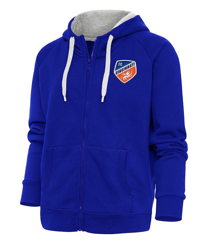 Women's New York Giants New Era Royal Reverse Full-Zip Hoodie