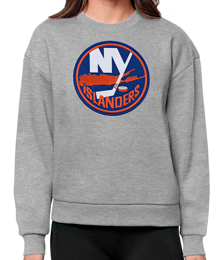 Antigua Women's NHL Eastern Conference Crew Large Logo Sweatshirt, Mens, M, New York Islanders Navy