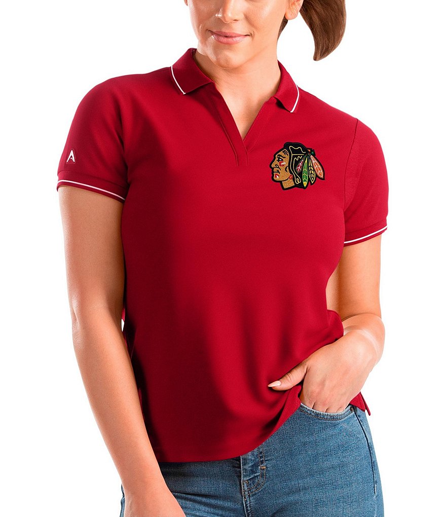 Antigua Women's NHL Western Conference Affluent Short-Sleeve Polo Shirt
