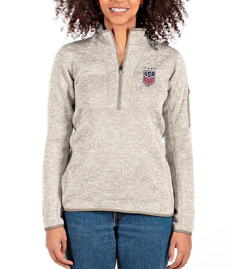 Women's Antigua Oatmeal Denver Broncos Fortune Half-Zip Pullover Jacket -  Yahoo Shopping