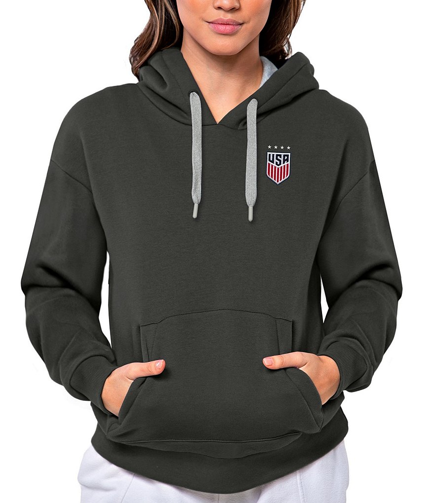 Women's Antigua Royal Texas Legends Victory Pullover Hoodie Size: Large