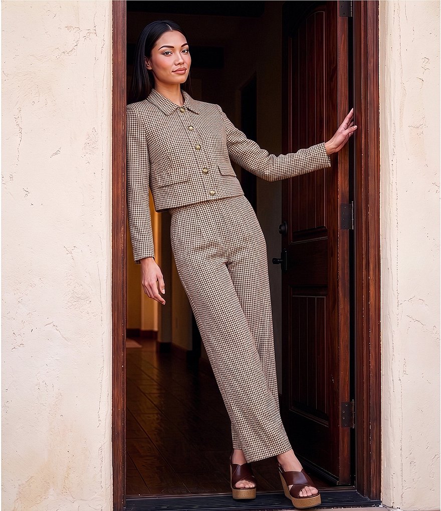 Anniston Gingham Flat Front Coordinating Pants thumbnail 5