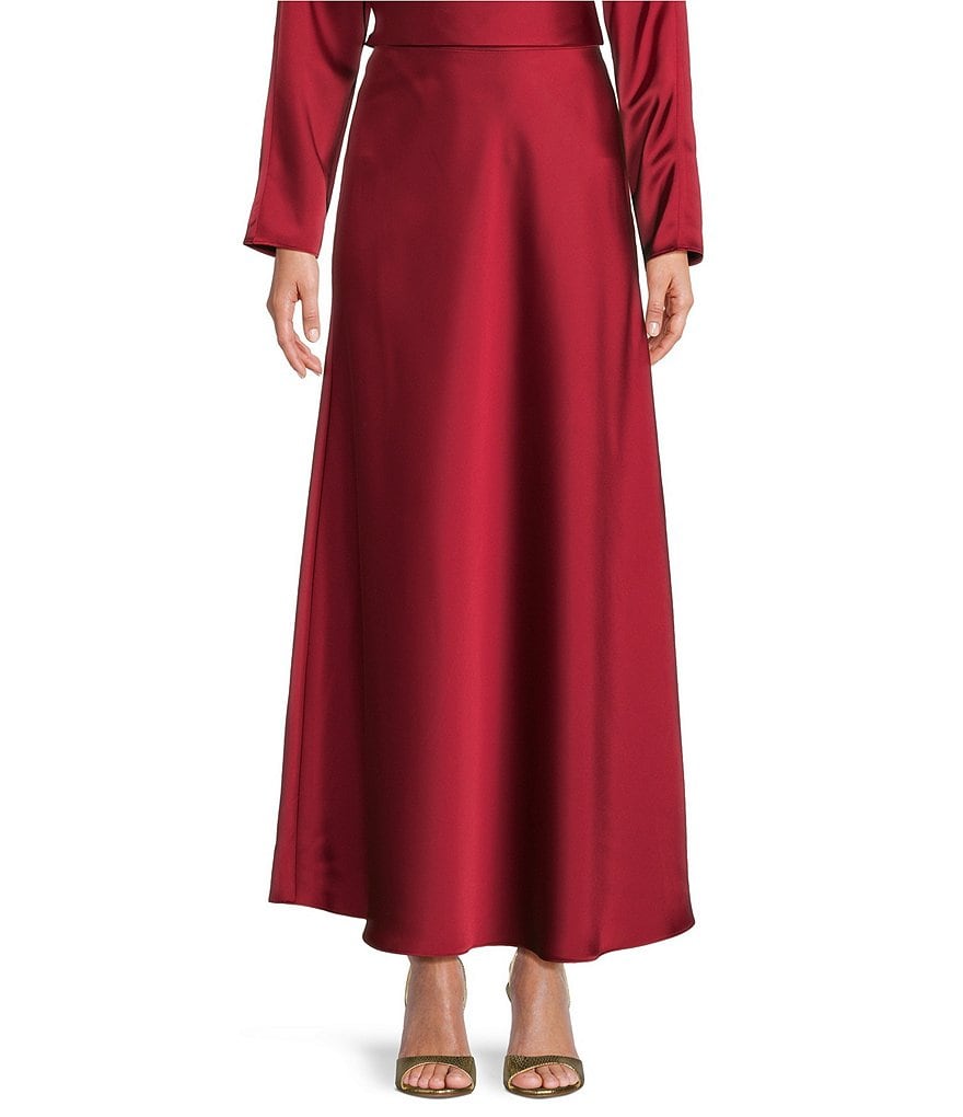 mid length satin skirts telluride