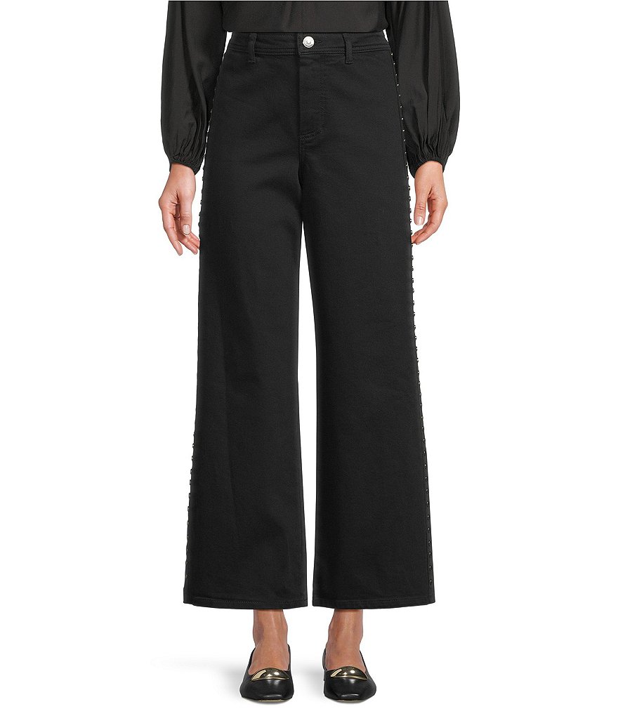 Antonio Melani Bojang Denim Straight Leg Studded Pants | Dillard's