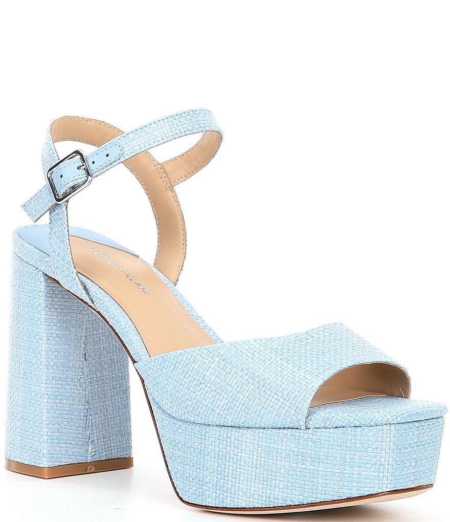 Antonio Melani Bonny Raffia Platform Block Heel Sandals | Dillard's