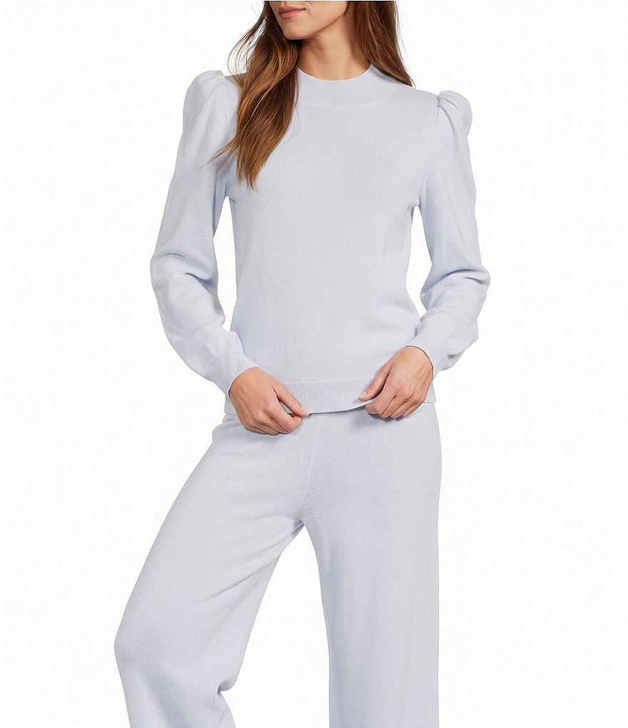Antonio Melani Lisa Puff Sleeve Mock Neck Cashmere Sweater | Dillard's