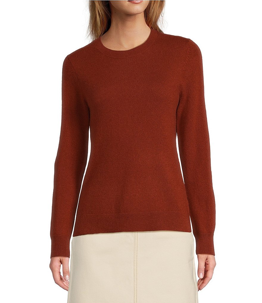 Antonio Melani Luxury Collection Cameron Cashmere Crew Neck Long Sleeve Knit Sweater Dillard s