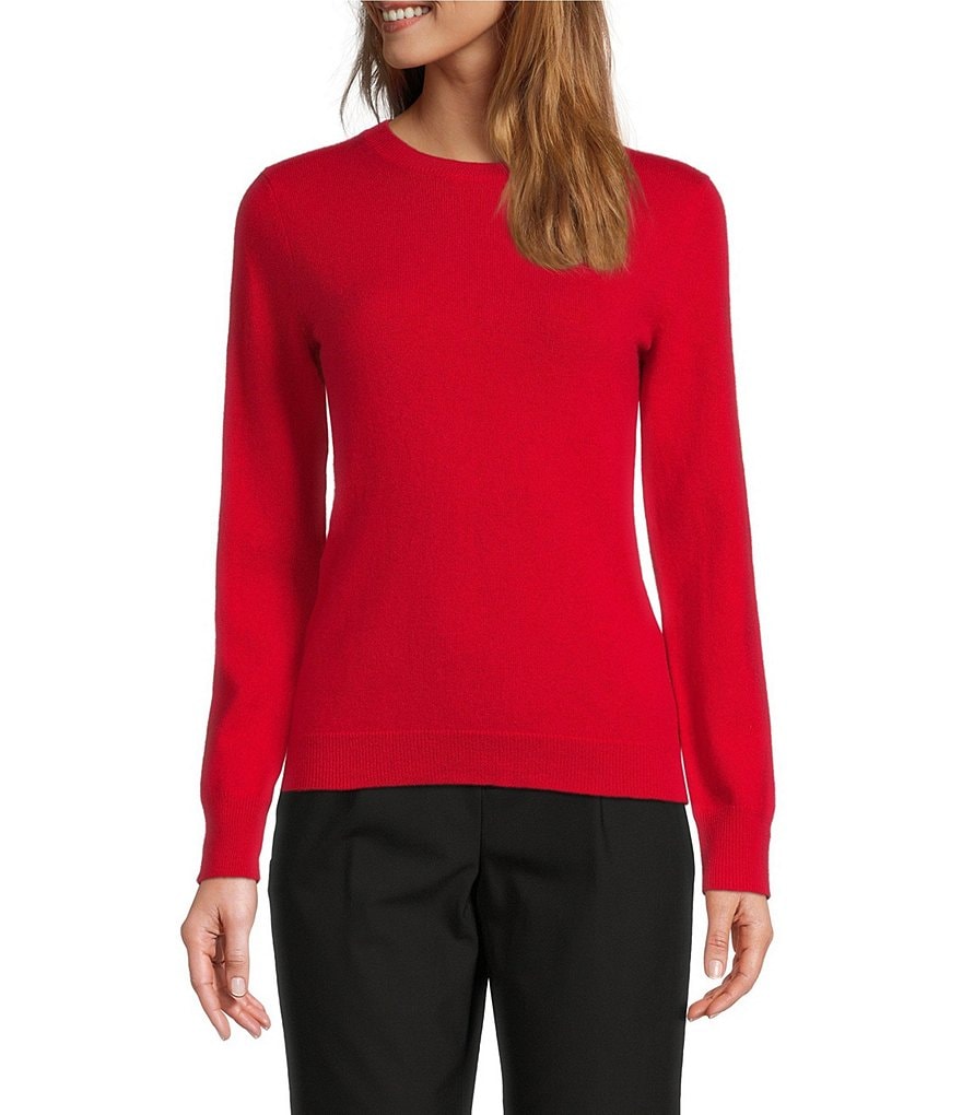 Antonio Melani Luxury Collection Cameron Cashmere Crew Neck Long Sleeve Knit Sweater, Womens, M, French Rose - Dillard's Exclusive