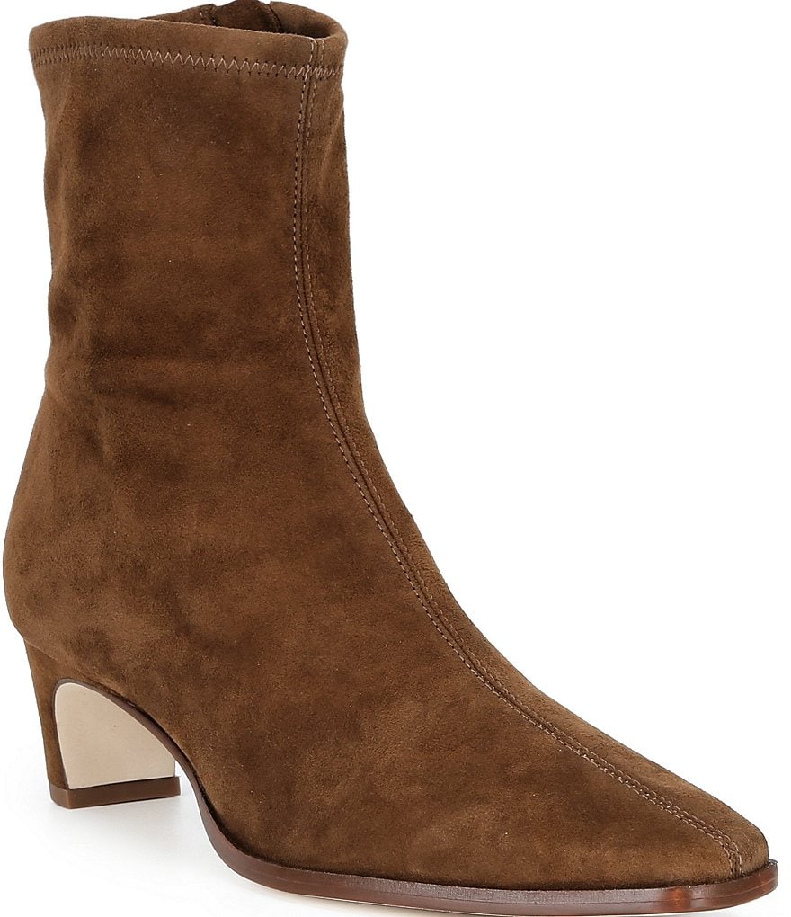 Mae Stretch Suede Dress Booties