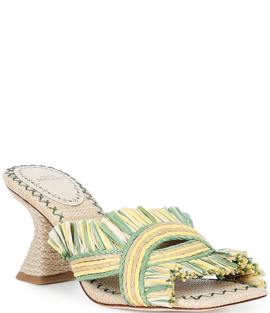 Antonio Melani Ollie Fringe Raffia Mules | Dillard's