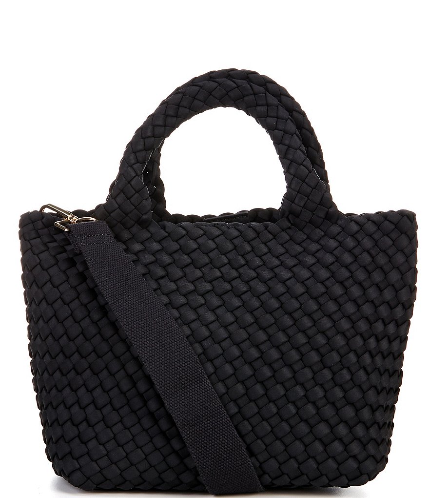 Antonio Melani Small Woven Neoprene Tote Bag - Black
