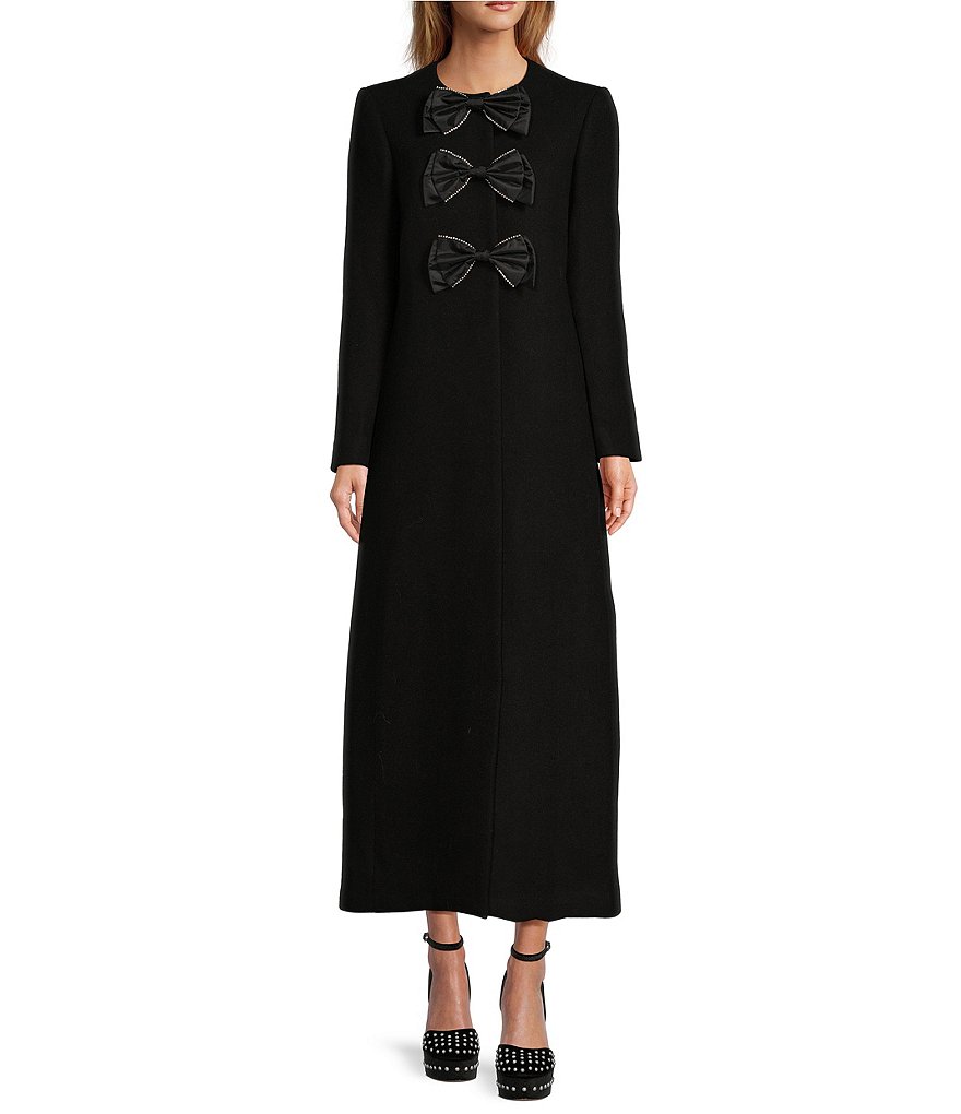 Antonio Melani x Born on Fifth James Wool Blend Bow Detail Coat | Dillard's