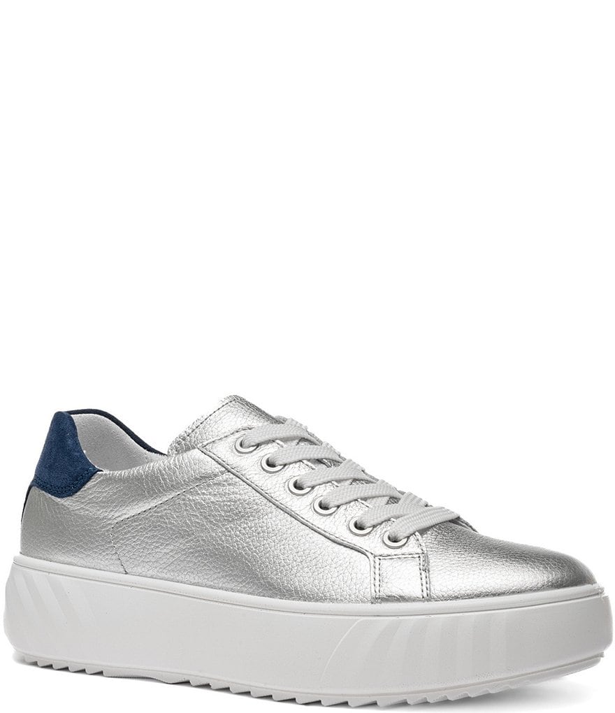 ara Mikky Metallic Leather and Suede Platform Sneakers | Dillard's
