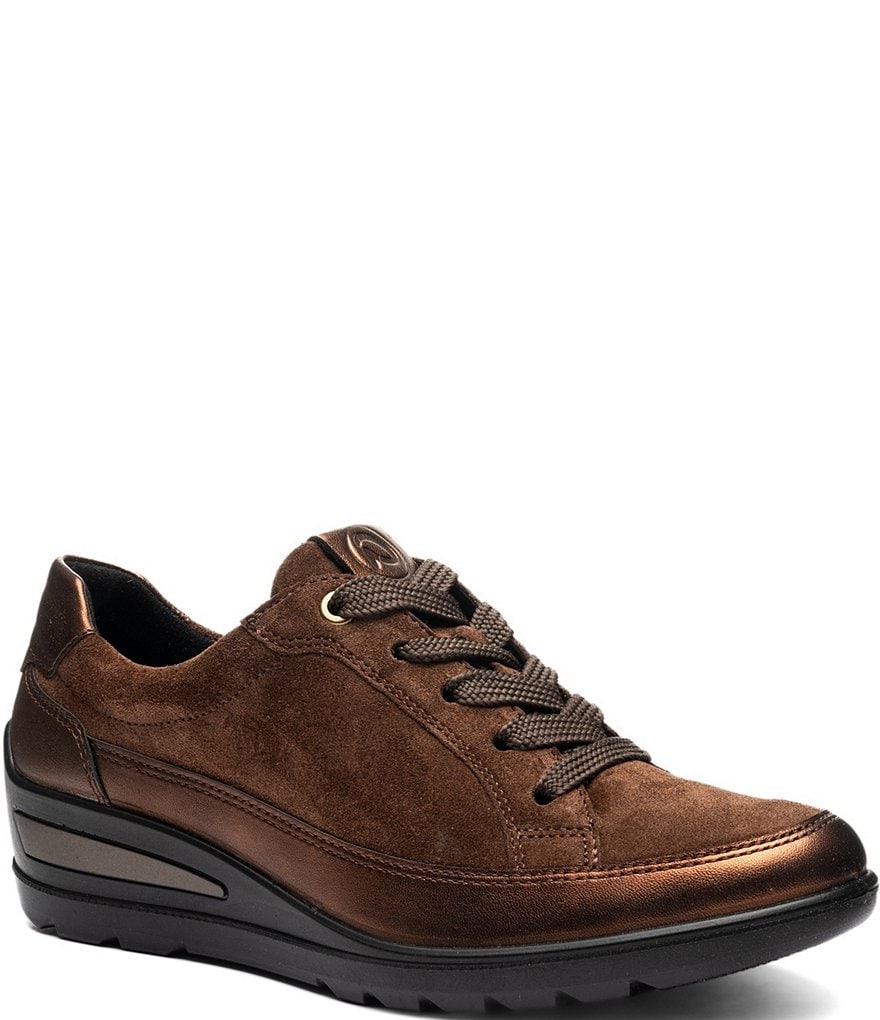 ara Zamia Leather and Suede Sneakers | Dillard's