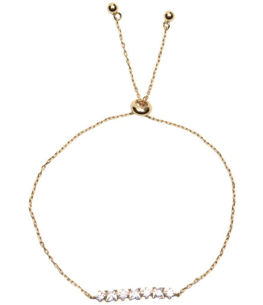 Argento Vivo CZ Frontal Adjustable Bracelet