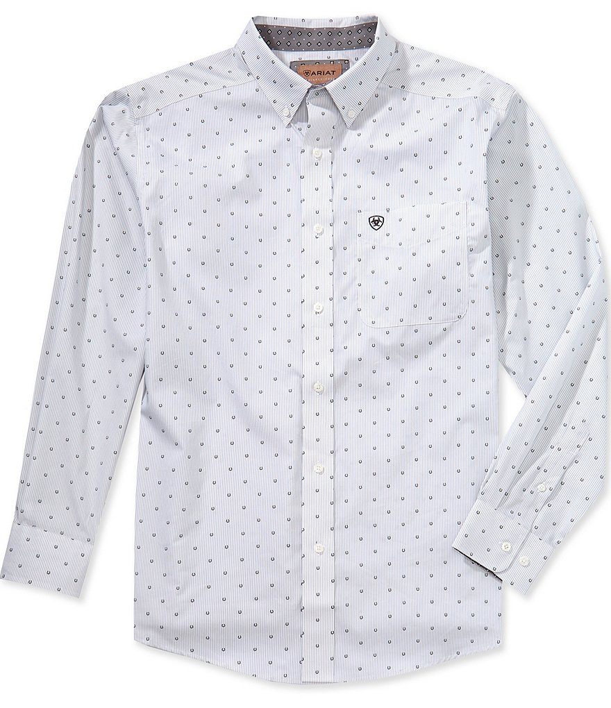 Ariat Avery Classic Fit Wrinkle Free Printed Long Sleeve Woven Shirt