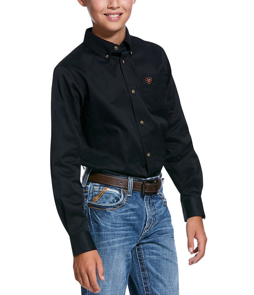 PARKLEES Heren Solid Twill Classic Fit Shirt Business Slim Fit Lange Mouw Jurk Shirt met Zak, Wit, XL