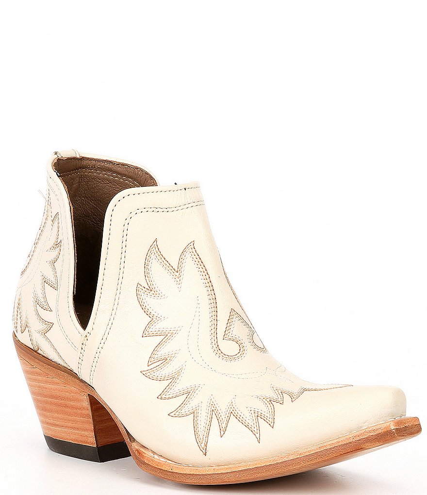 Ariat Dixon Leather Block Heel Western Booties | Dillard's