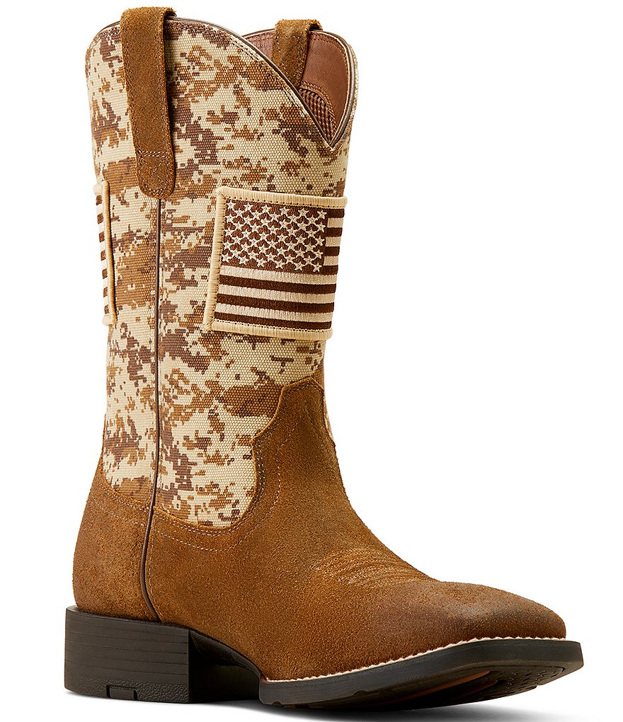 Ariat camo sale square toe boots