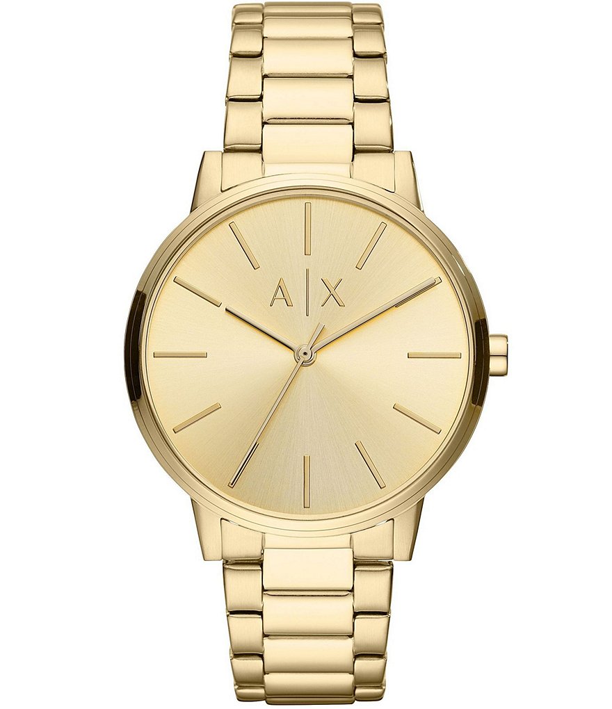 Armani Exchange AIX Men's Three-Hand Gold-Tone Stainless Steel