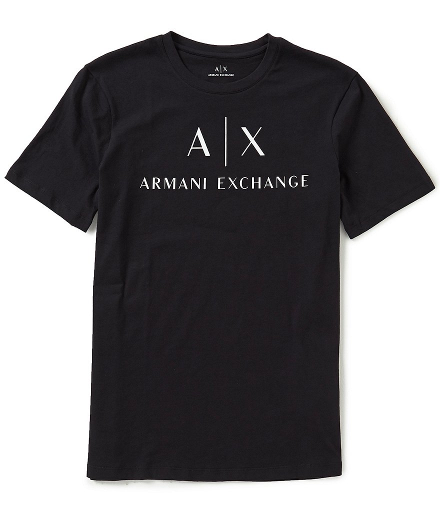 Armani Exchange AX Signature Logo Crew Neck Short-Sleeve Tee | Dillard's