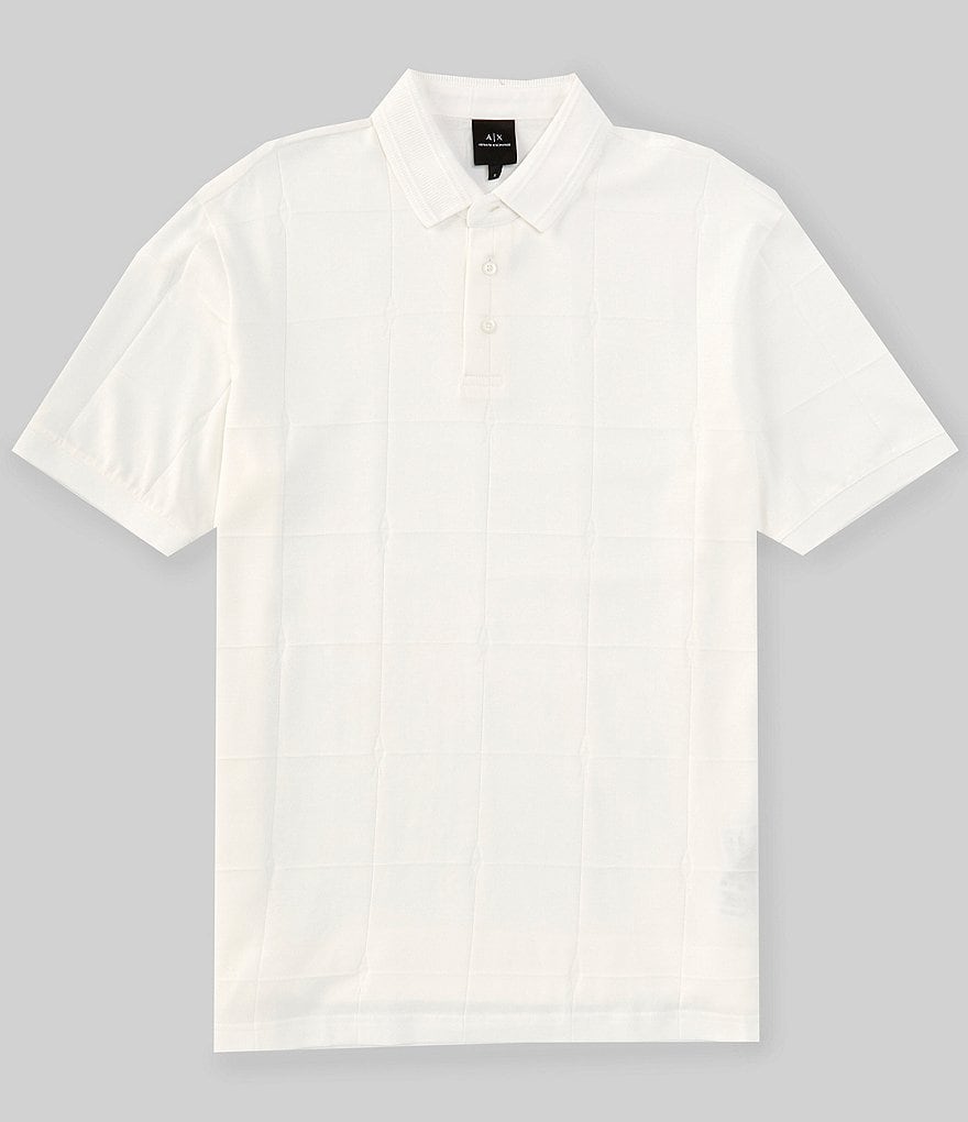 Armani exchange white polo best sale