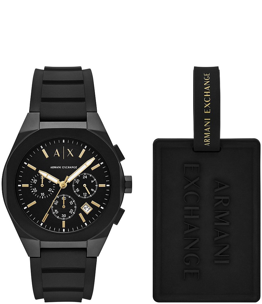 Fingerhut - Armani Exchange Men's Hampton Black Stainless