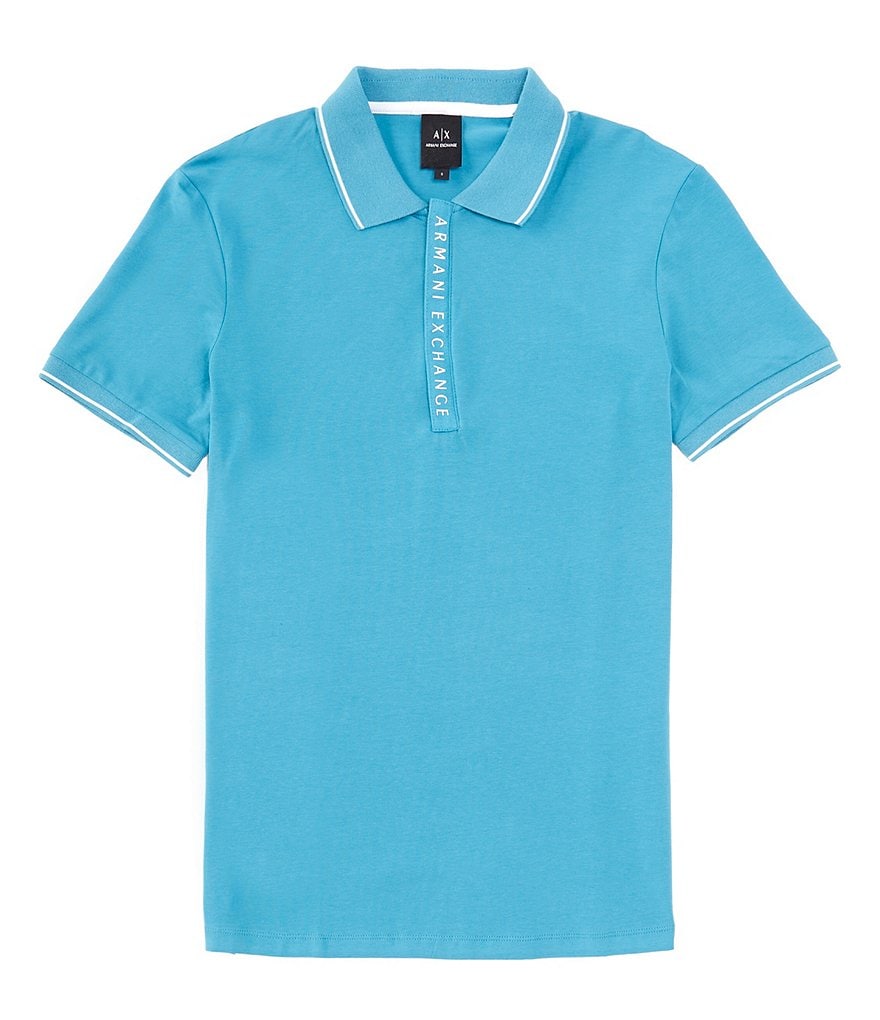 respons Tog Sammenbrud Armani Exchange Slim Fit Zipper Logo Short Sleeve Polo Shirt | Dillard's