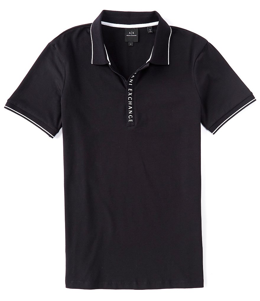 EA7 activewear short sleeve polo shirt in navy