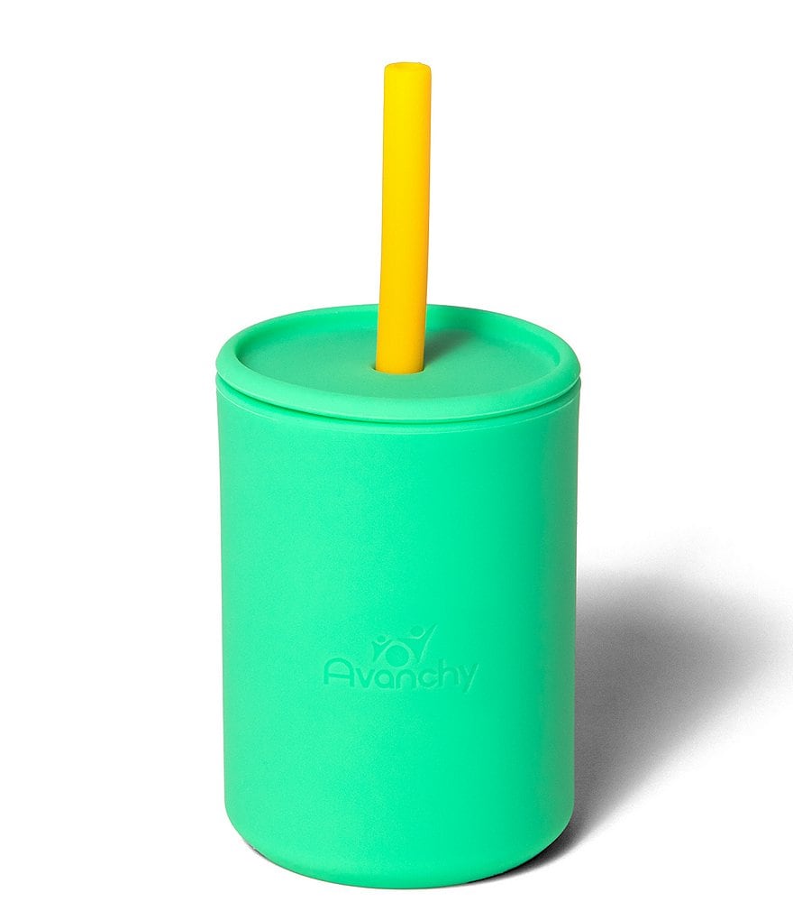 Avanchy  Small 5 oz Silicone Drinking Cup for Babies + Straw