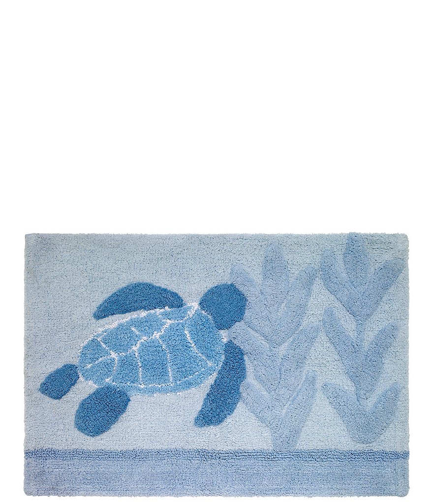 Avanti Linens Copertura In Tessuto Vetro Resinato, Collezione Caicos, Con Tartaruga Marina E Alghe, Multicolore