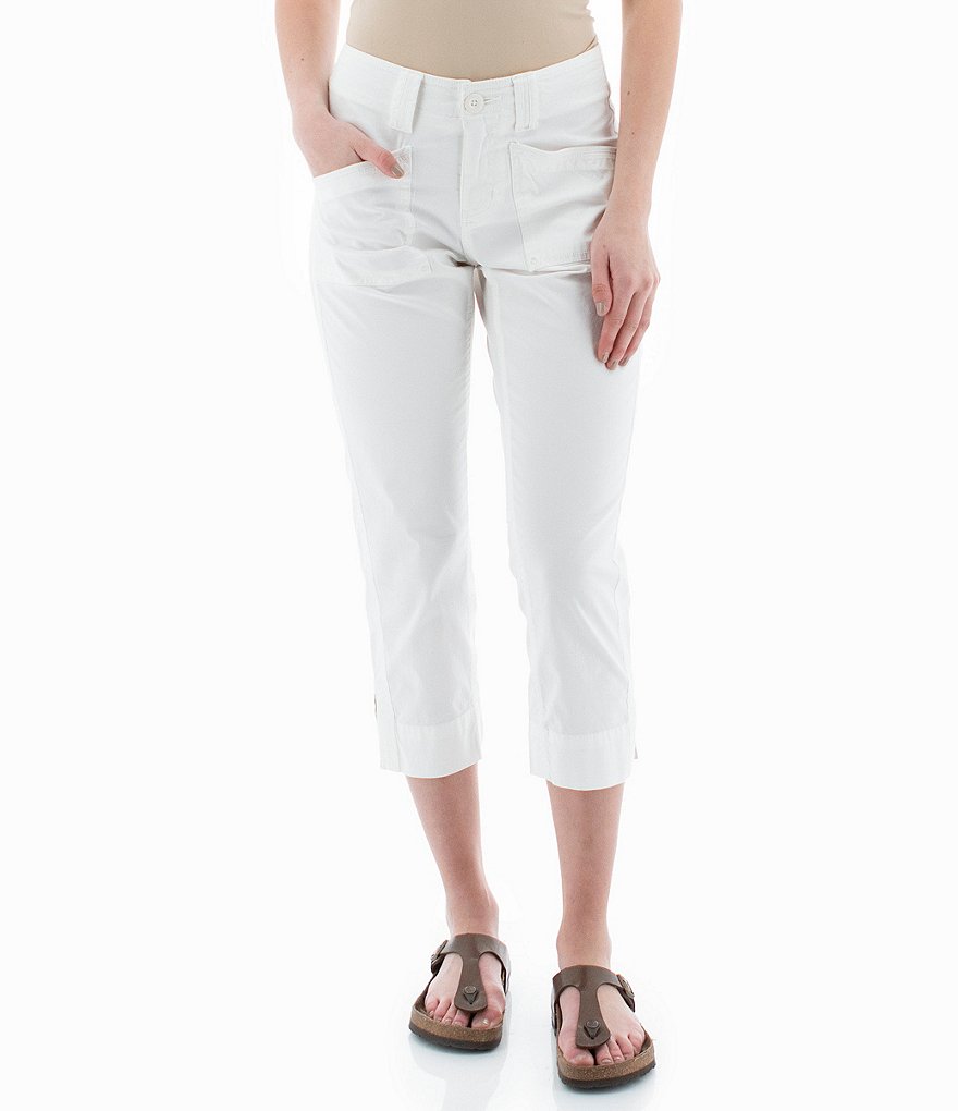 Aventura Arden Capri Side Slit Twill Pants | Dillard's