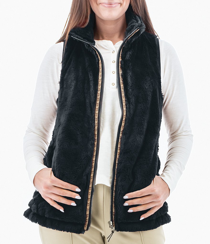 Aventura Mattia Faux Fur Zip Front Vest | Dillard's