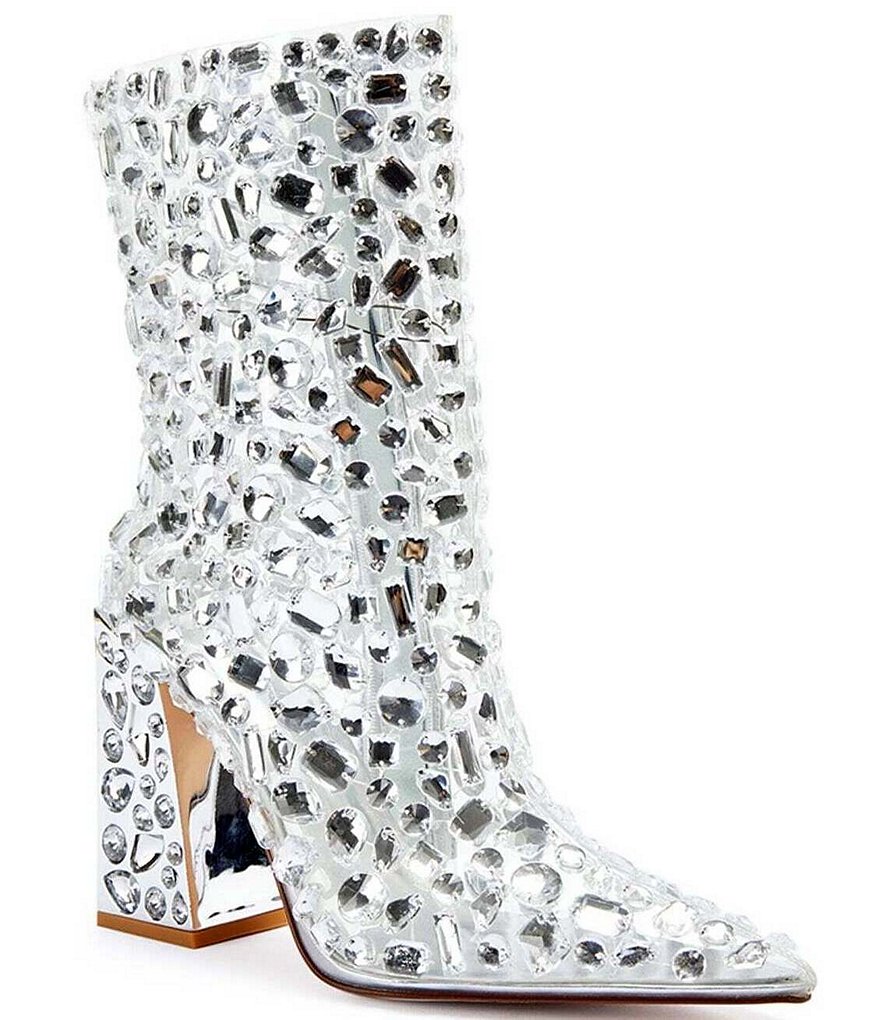 Azalea Wang Agave Oversized Rhinestone Booties | Dillard's