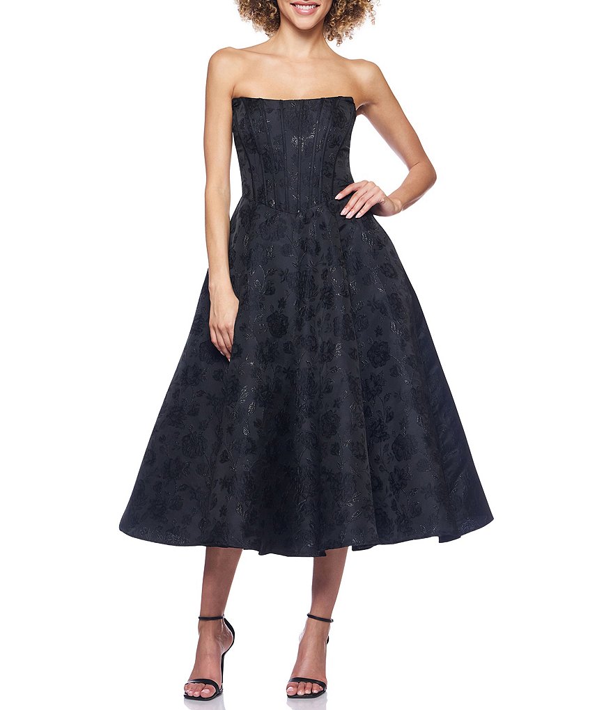 bustier a line midi dress A&A Arielle Bustier A-Line Midi Dress
