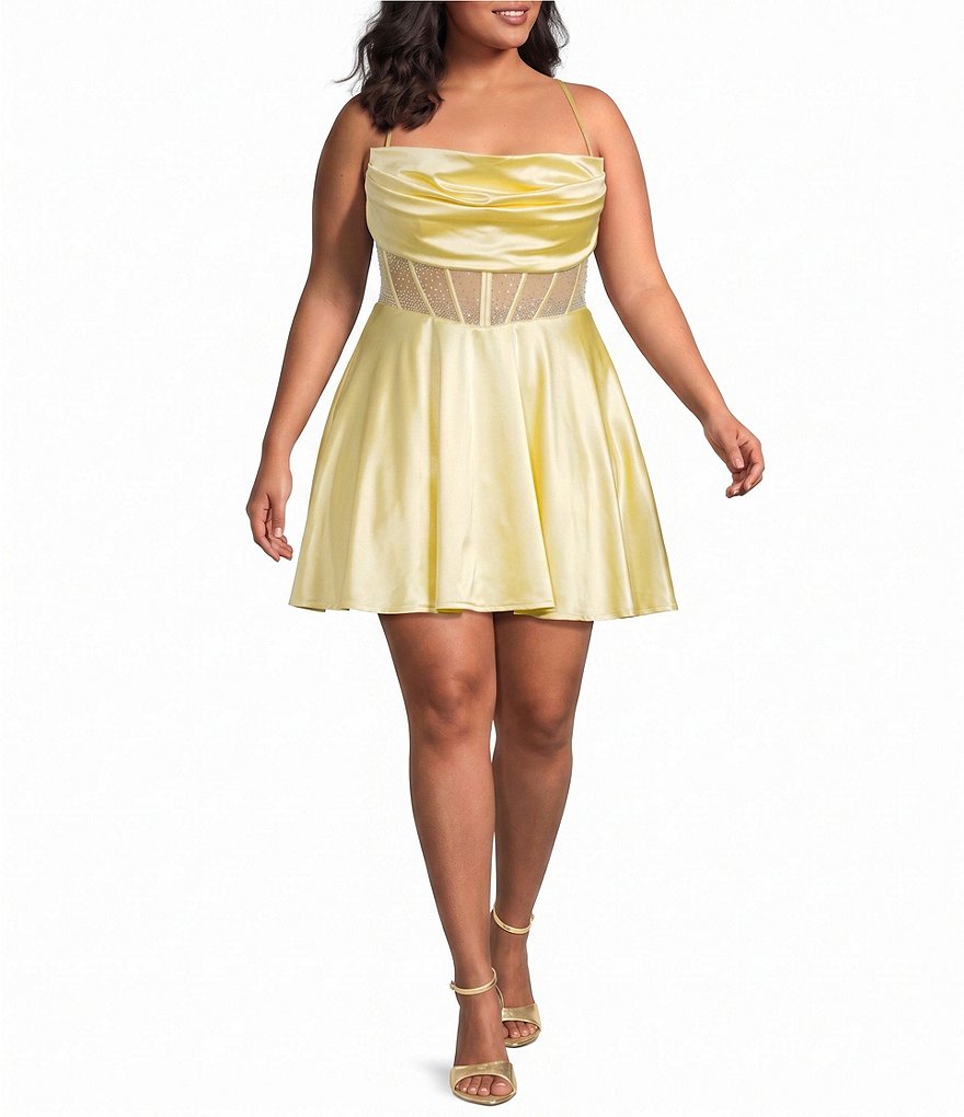 plus size 30th birthday dress B. Darlin Sweetheart Drape Neck Illusion Waist Party giftsforyou Men's The Formal Leather Dress Size:L resulting in a more
