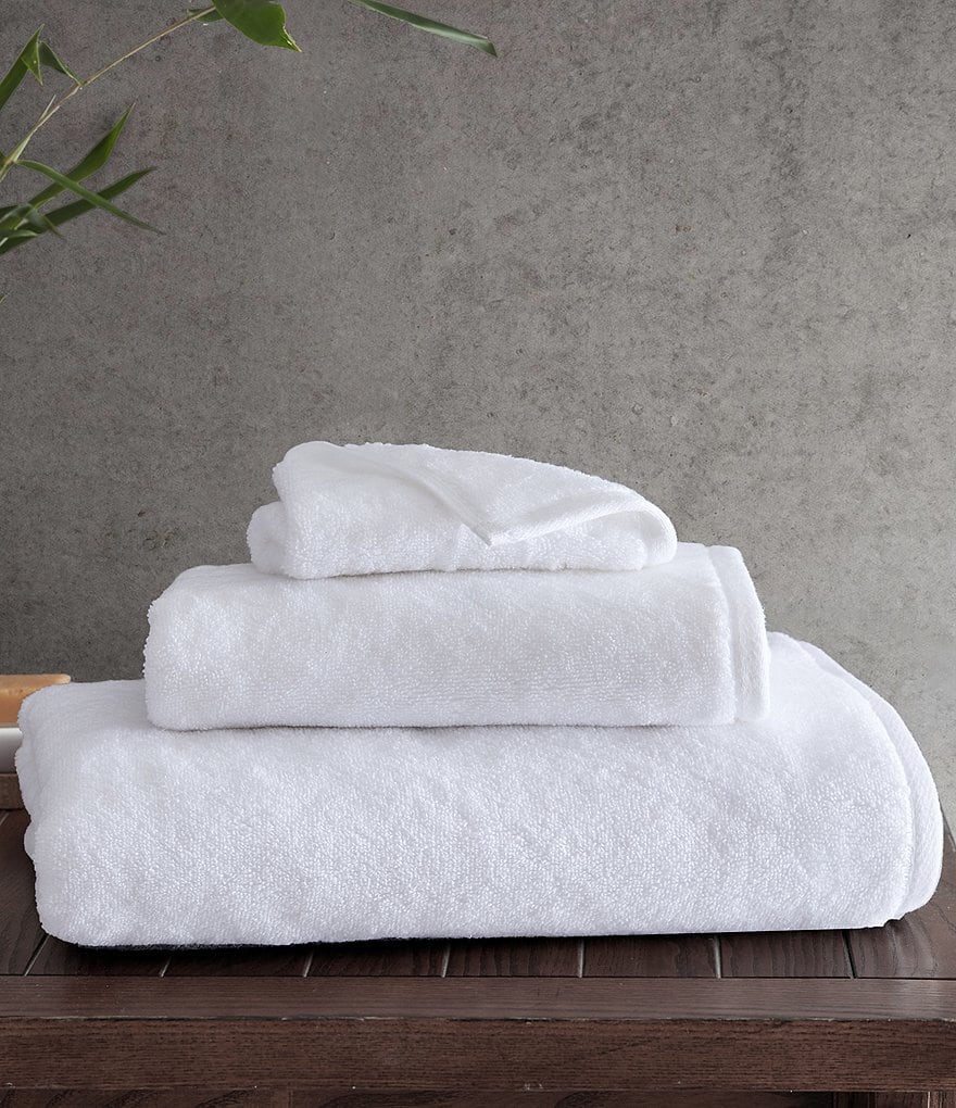 Peacock Alley Bamboo Bath Towels - White - Plush and Absorbent Towels