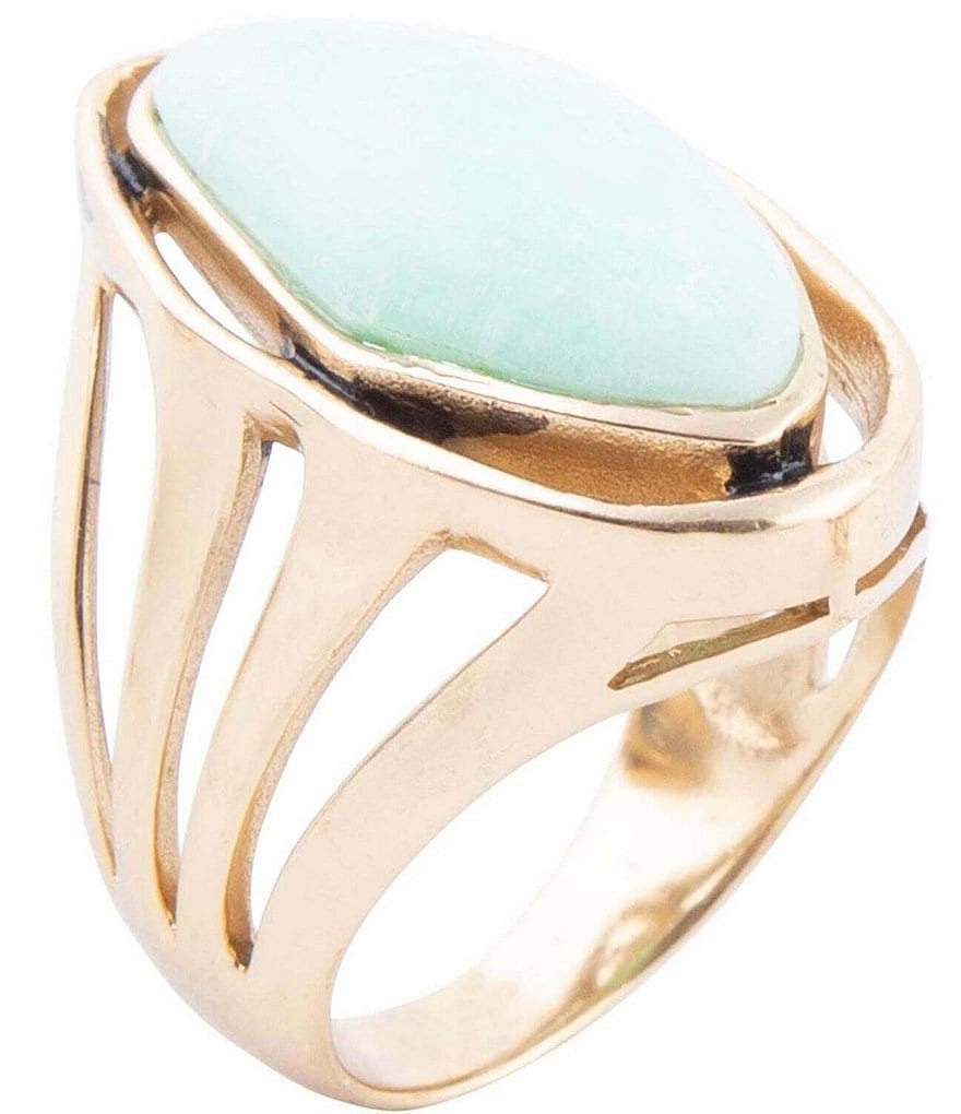 Barse Bronze And Genuine Stone Chrysoprase Statement Ring | Dillard's