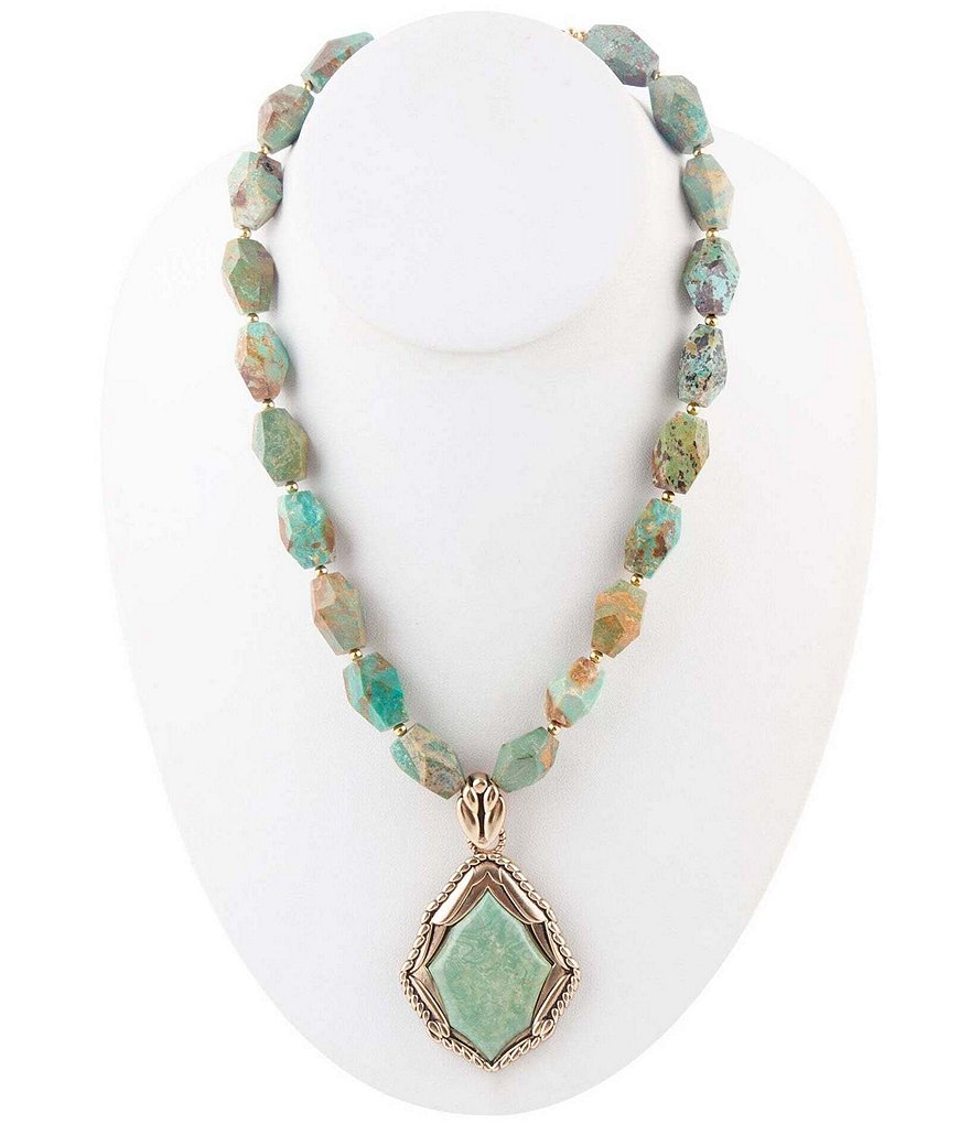 Barse turquoise sale long necklace