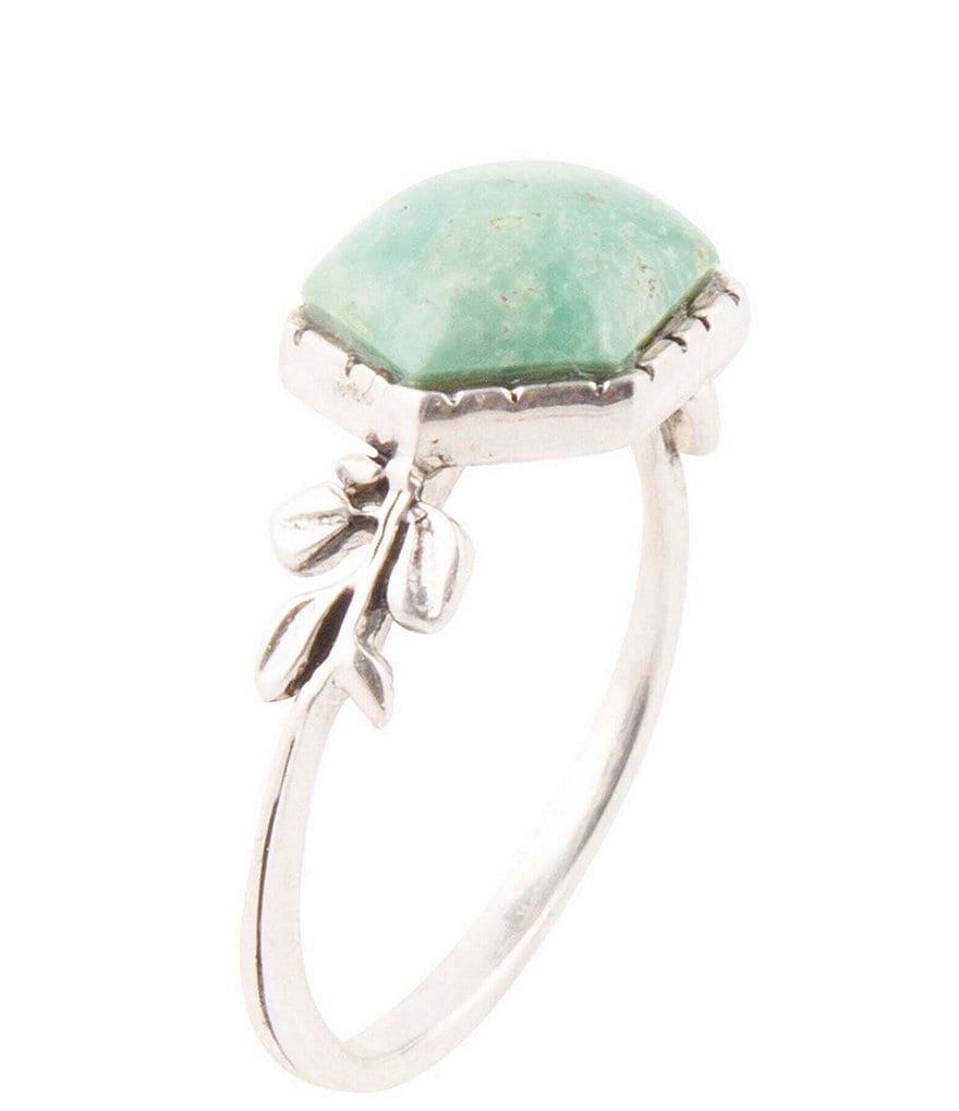 Barse Sterling Silver Genuine Stone Green Turquoise Band Ring | Dillard's