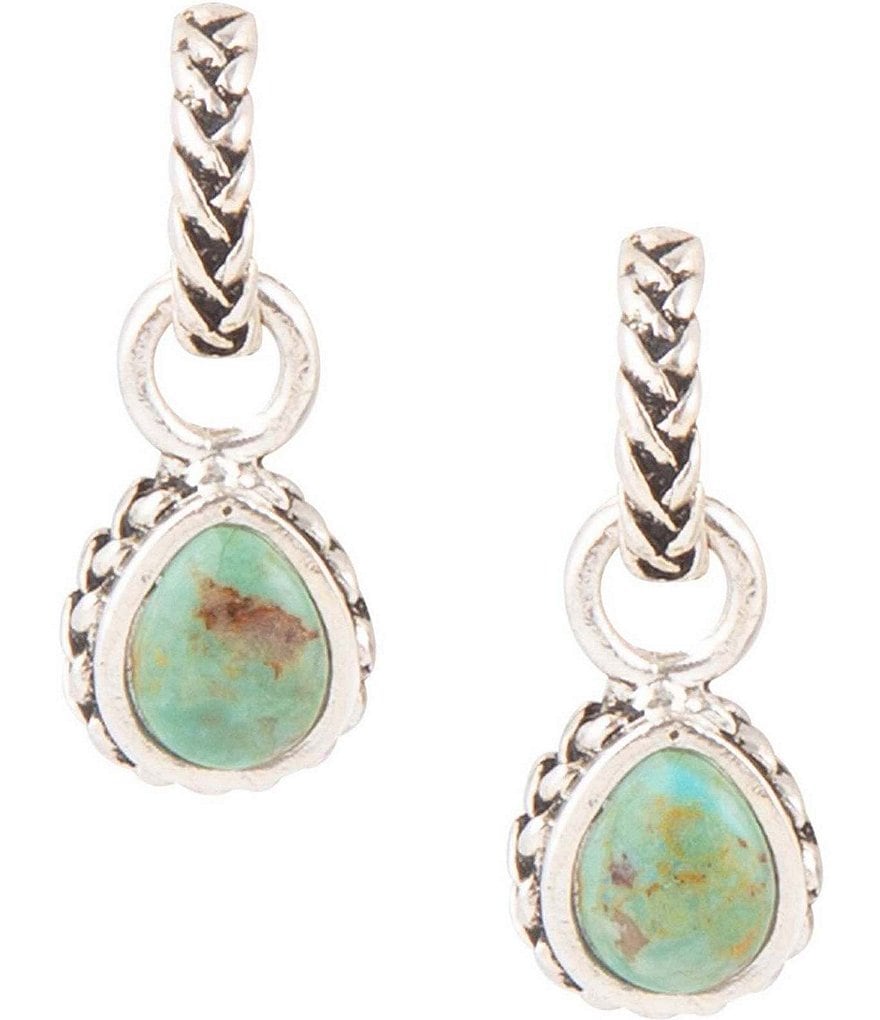 Barse Sterling Silver Genuine Stone Turquoise Drop Earrings | Dillard's