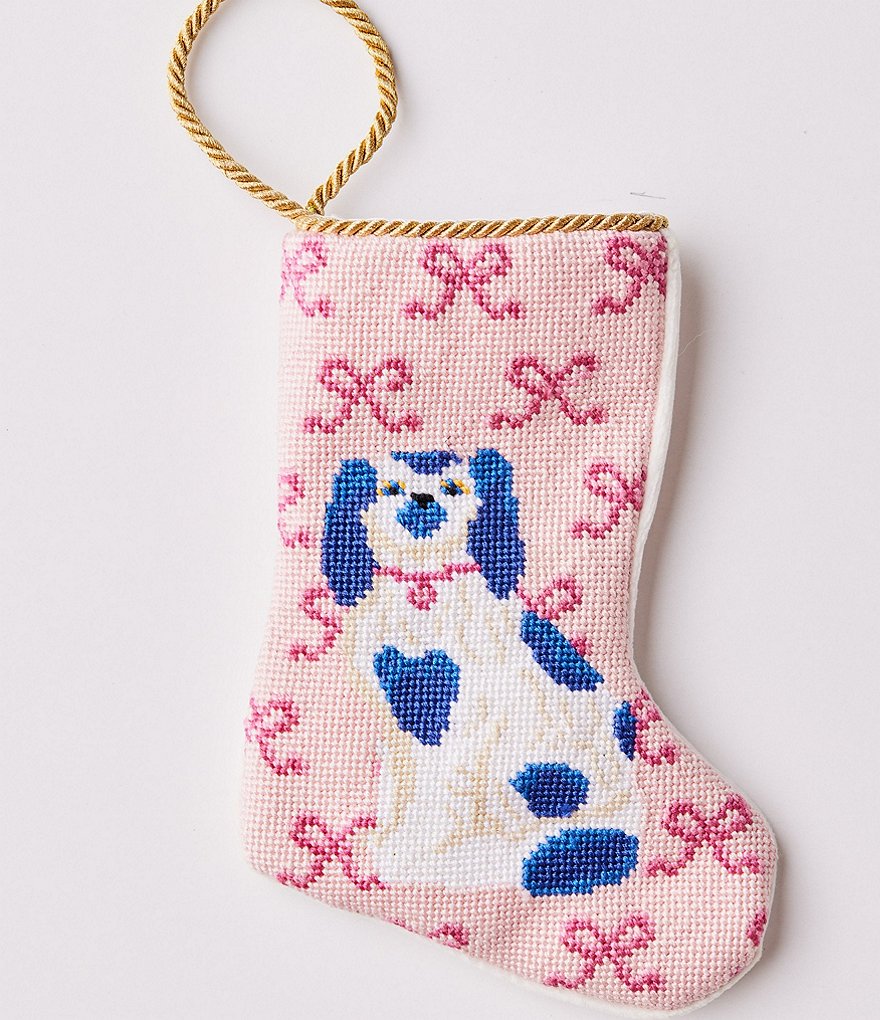 Bauble Stockings Paige Minear: Sitting Like Royalty in Pink Needlepoint  Stocking